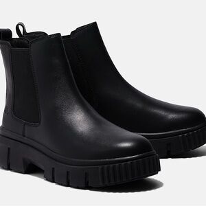 TIMBERLAND Women's Greyfield Chelsea Boots, black full grain, Size 9